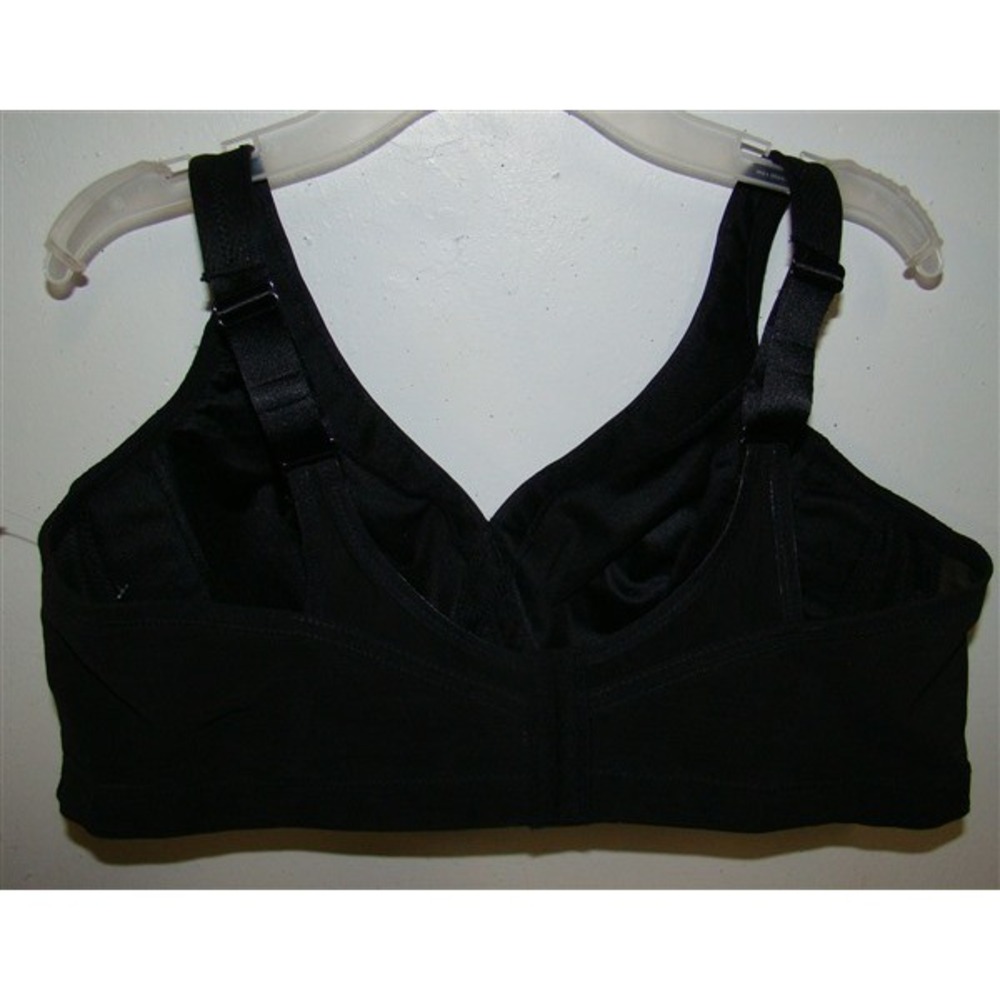 NWOT Glamorise 44DD Sport Bra 1006 Superior Support No Wires Black 98232 - Picture 3 of 3